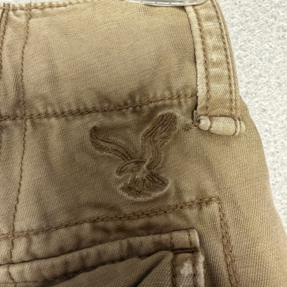 Y2K American Eagle Men's Khaki Cargo Pocket Pants Size 28/30 Grunge Utility‎ - Picture 5 of 10